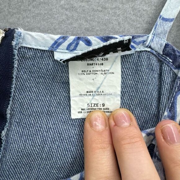 Vintage Y2K Jalate Denim Beaded Mini Sheath Dress Size 11 - Picture 9 of 10